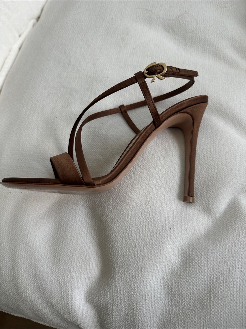 Gianvito Rossi Brown Leather Strappy Stiletto Sandals